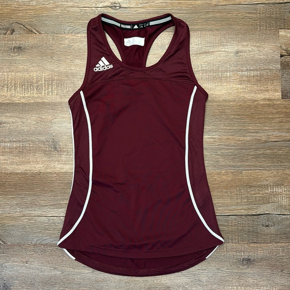 Adidas Racerback Tank, Maroon, Size S